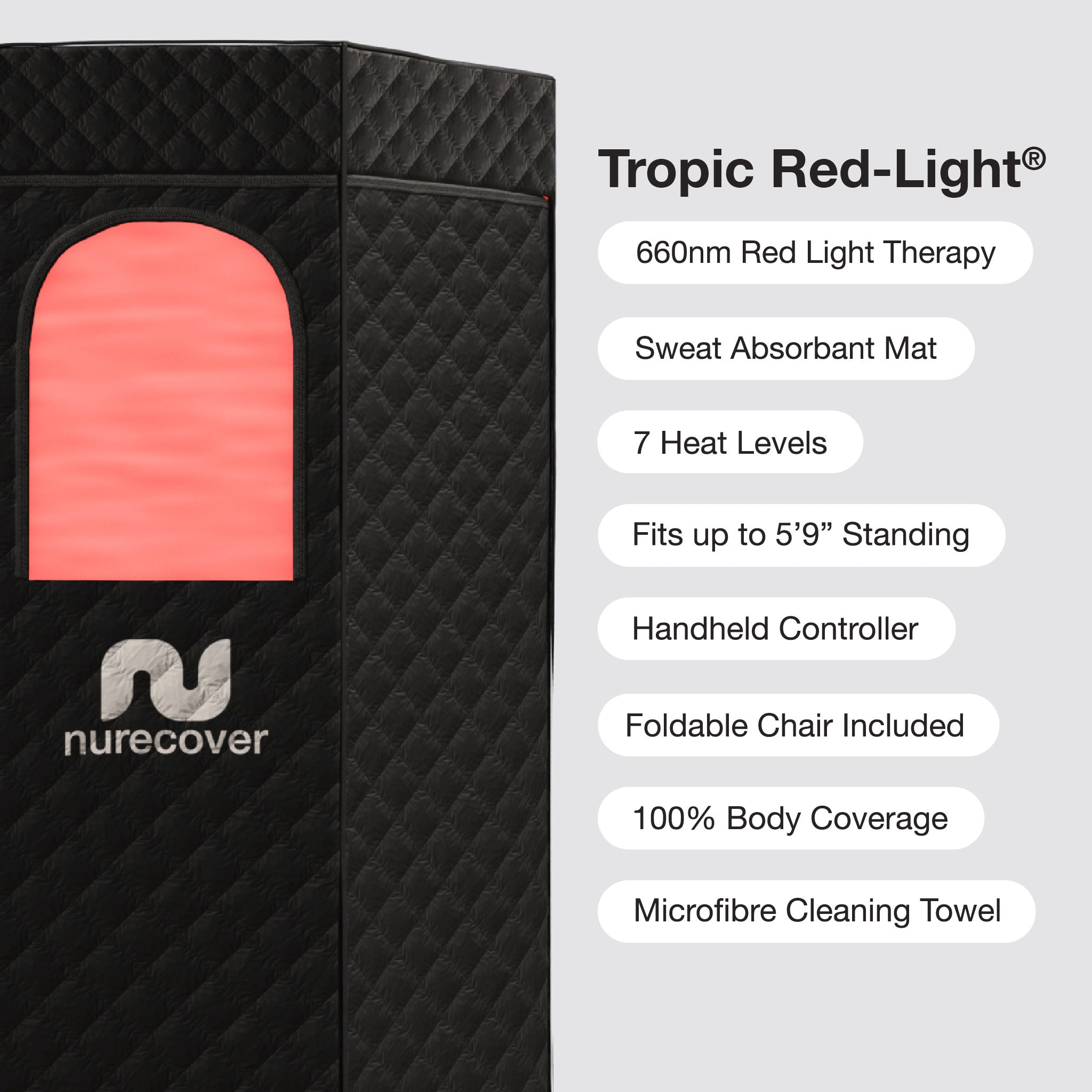 nurecover Tropic® Home Sauna + Grounding - nurecover